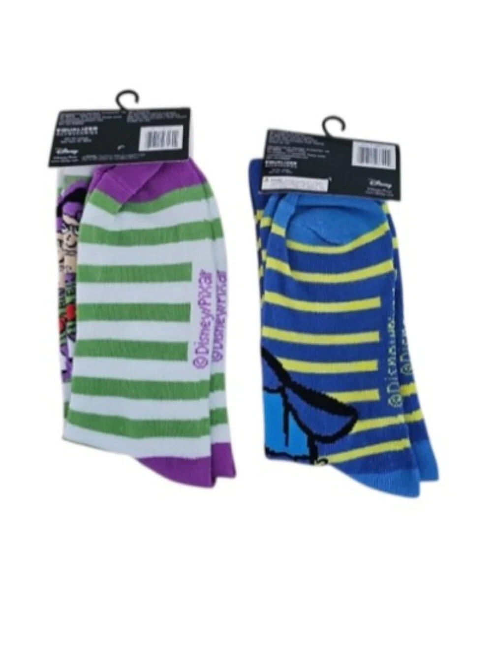 Disney Pixar Toy Story Crew Socks 2 Pair Buzz Alien Pizza Planet 9-13 NWT
